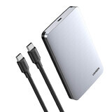 Ugreen CM300 70499 pentru hard disk 2.5 SATA 3.0 6Gbps - gri + USB-C - cablu USB-C 0.5m