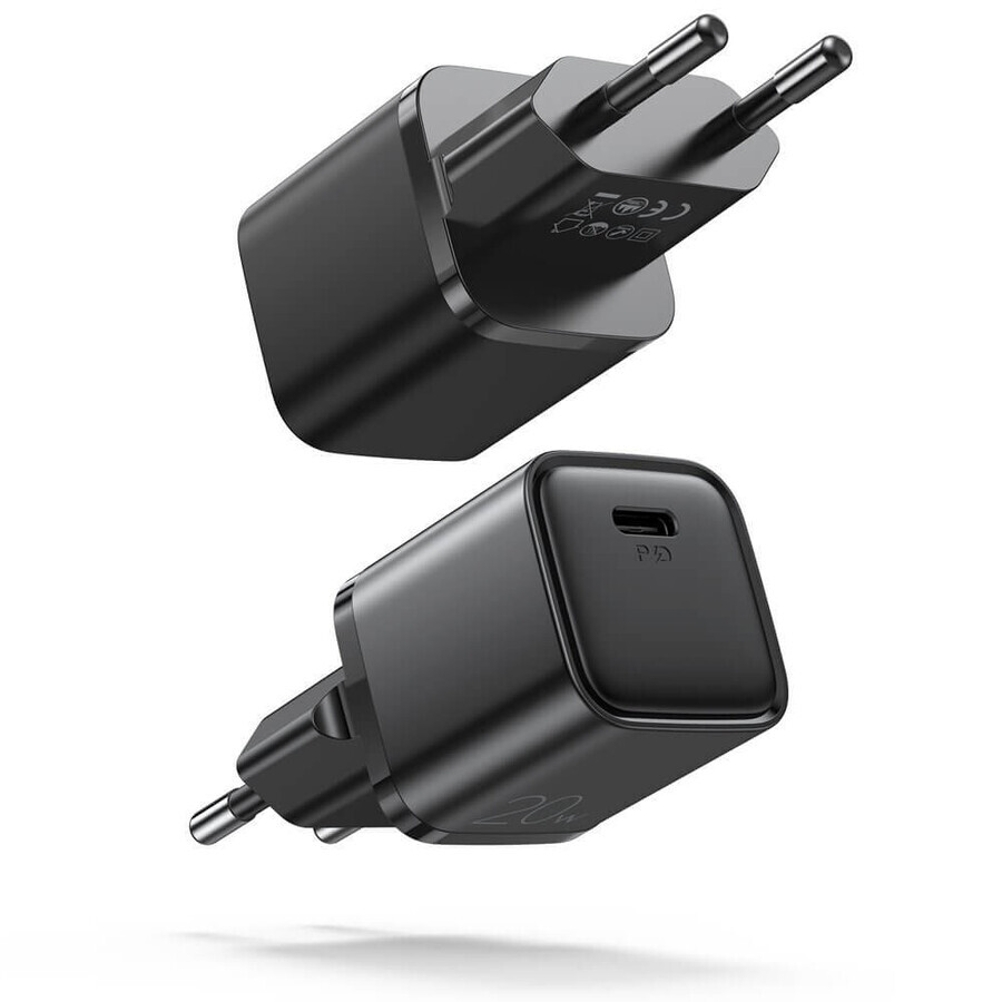 Joyroom USB tip C 20W Power Delivery Quick Charge 3.0 AFC încărcător rapid negru (L-P202)