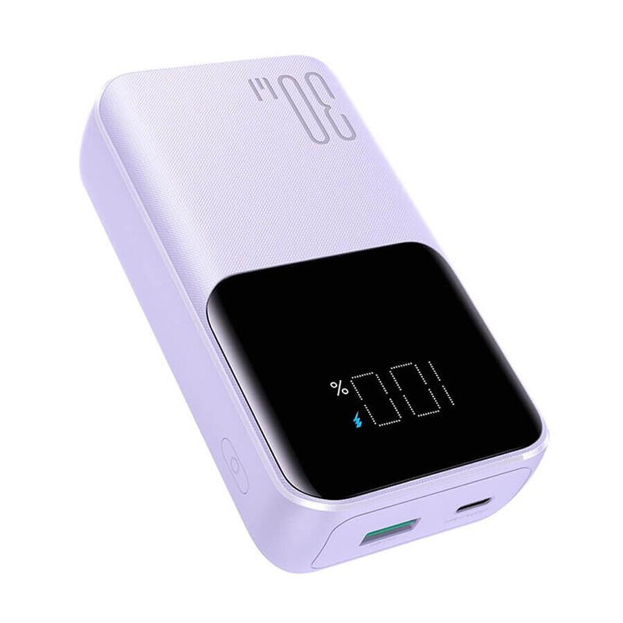 Joyroom JR-PBC06 mini powerbank with built-in USB-C / Lightning 30W 10000mAh cables - purple