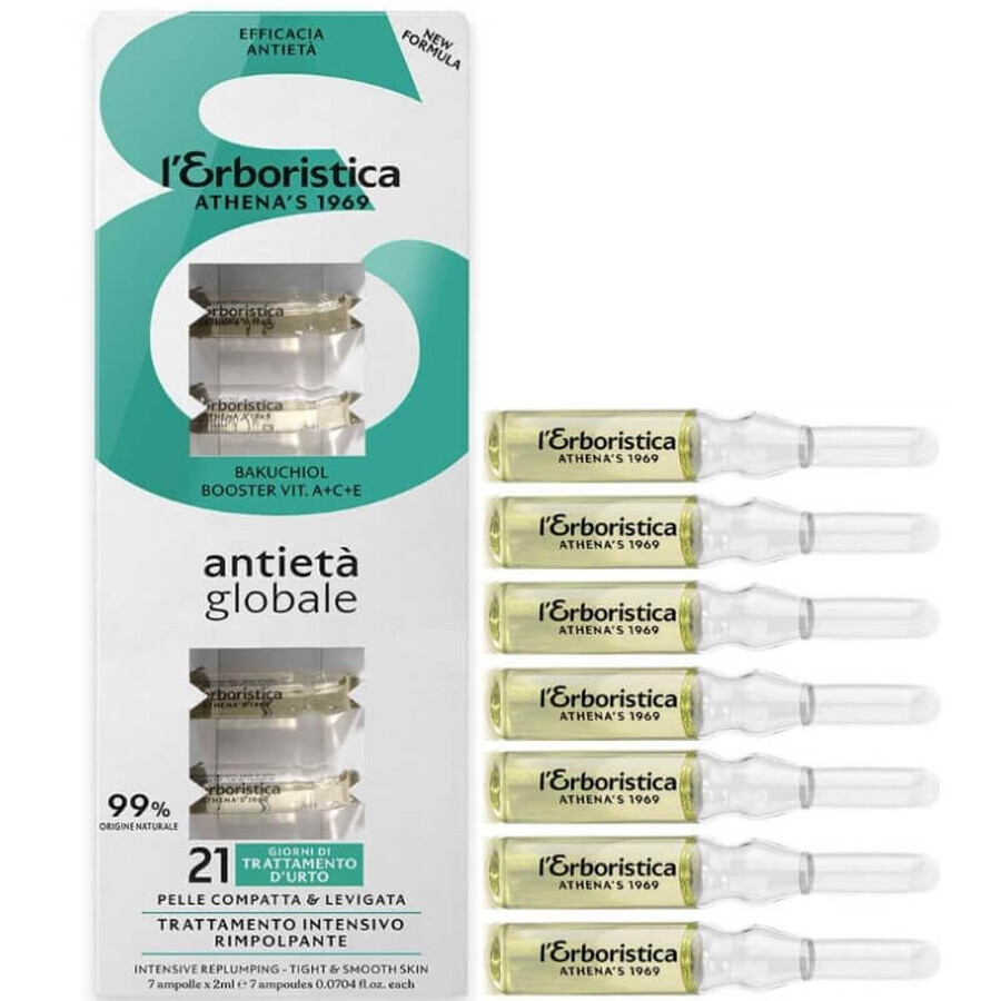 L Erboristica Antieta Globale Tratamiento de relleno intenso para piel lisa, 7 x 2 ml