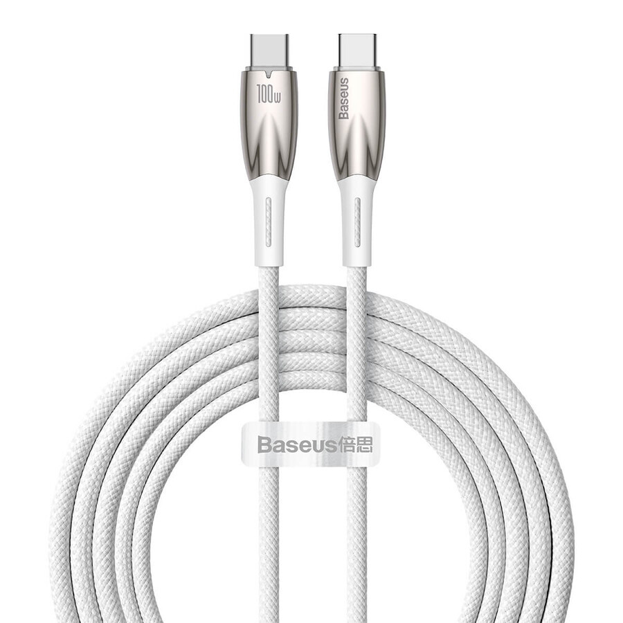 Baseus kabel CADH000802 USB-C - USB-C PD 100W 5A 480Mbps 2m - wit