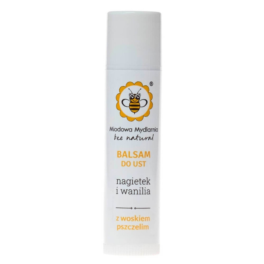 Miodowa Mydlarnia Bálsamo Labial Caléndula y Vainilla, 4,5 ml