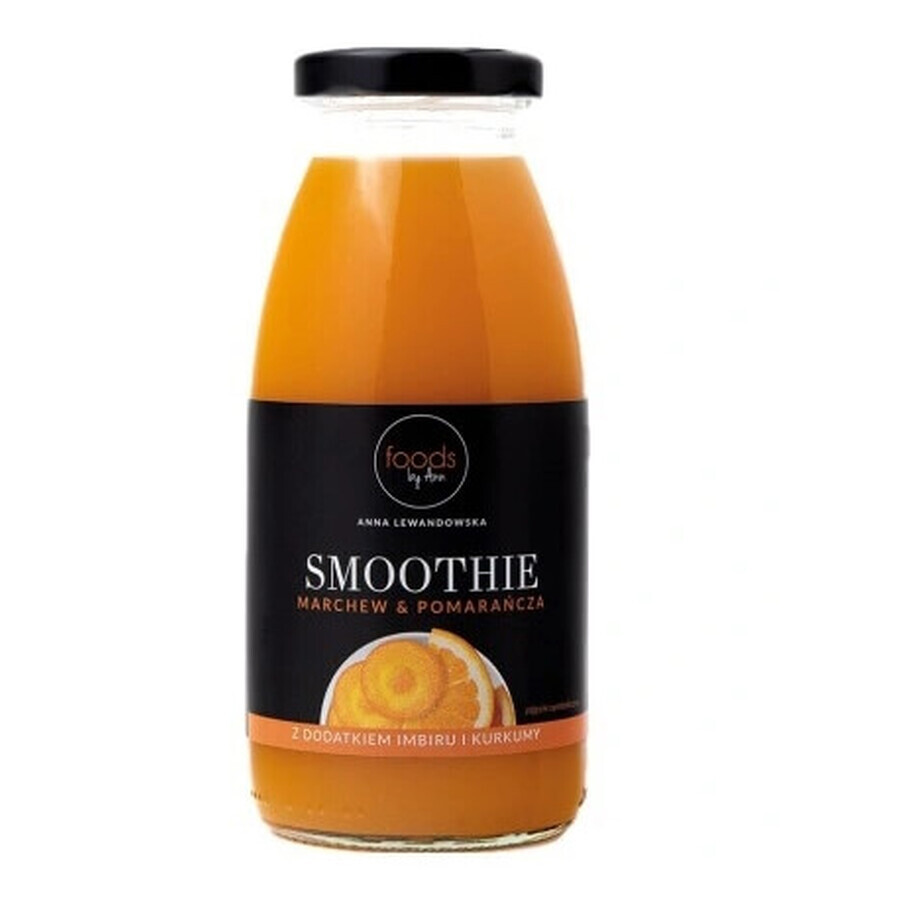 Foods by Ann, Karotten-Smoothie amp; Orange mit Ingwer und Kurkuma-Extrakt, 250 ml