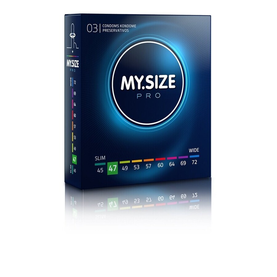 My Size PRO, preservativi da 47 mm, 3 pezzi