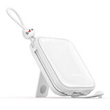 Joyroom powerbank avec câbles USB C et Lightning et socle Cutie Series 10000mAh 22,5W blanc (JR-L008)