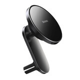 Baseus car magnetic holder Qi wireless inductive charger 15 W (compatible with MagSafe for iPhone) black (WXJN-01)