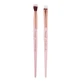 Brocha para aplicar y difuminar sombras rosas Donegal Mineral, 2 piezas