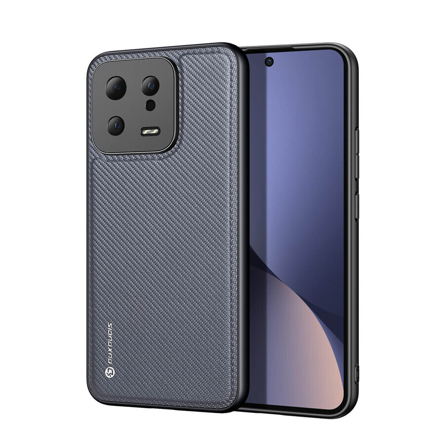Custodia Dux Ducis Fino per Xiaomi 13 con cornice in silicone grigio