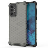 Honingraat gepantserd hoesje met gel frame Samsung Galaxy A73 zwart