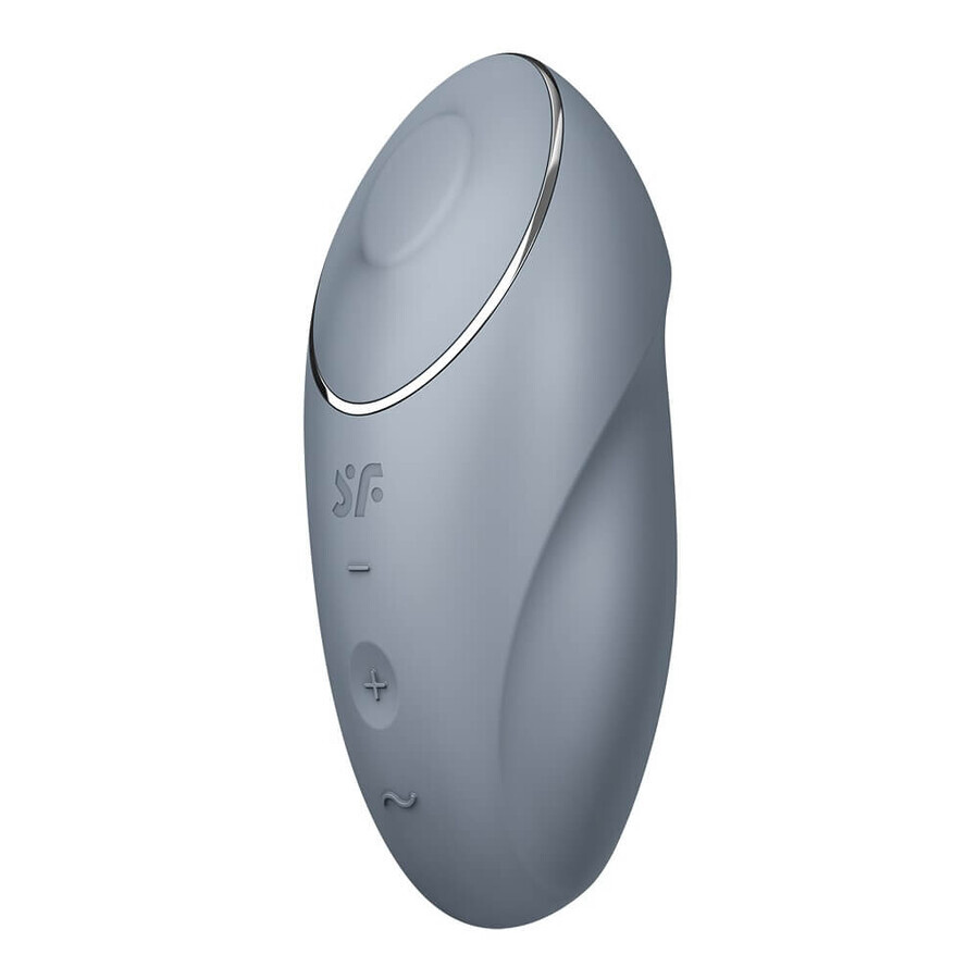Satisfyer Tap amp; Climax 1 Overlay vibrator with tapping function Bluegrey