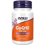 Now Foods Co-enzym Q10 + Vitamine E, 50 capsules
