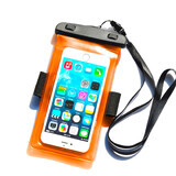 Waterdichte armband PVC telefoonhoes - oranje