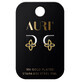 Auri Gold plated screw earrings openwork flowers