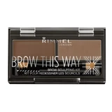 Rimmel Brow This Way Brow Sculpting Kit 002 Medium Brown, 1.3g.