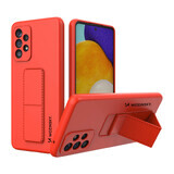 Wozinsky Kickstand Case étui en silicone avec support Samsung Galaxy A73 rouge