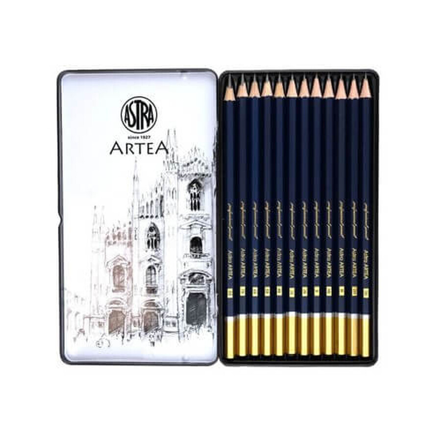 Boutique Coffret de crayons de croquis en métal 12 pièces Coffret de crayons de croquis en métal 12 pièces