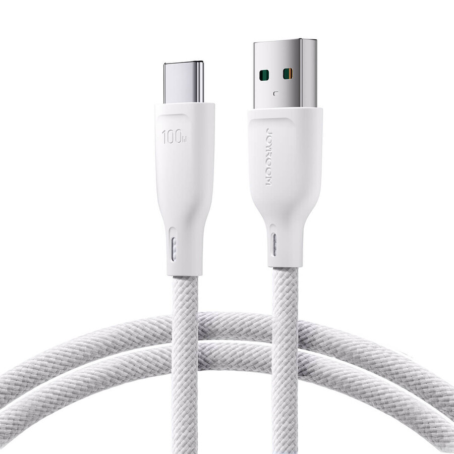 Joyroom Multi-Color Series S-A34 USB-A / USB-C 100W cable 1m - white