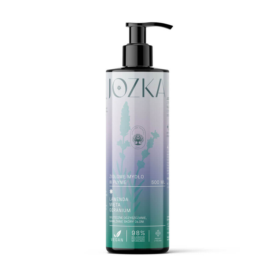 Jozka Kräuter-Flüssigseife Lavendel-Minze-Geranie, 500ml