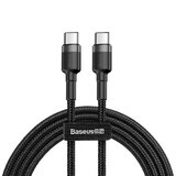 Baseus CATKLF-GG1 USB-C - USB-C PD QC 60W 3A 480Mbps 1m cable - black-gray
