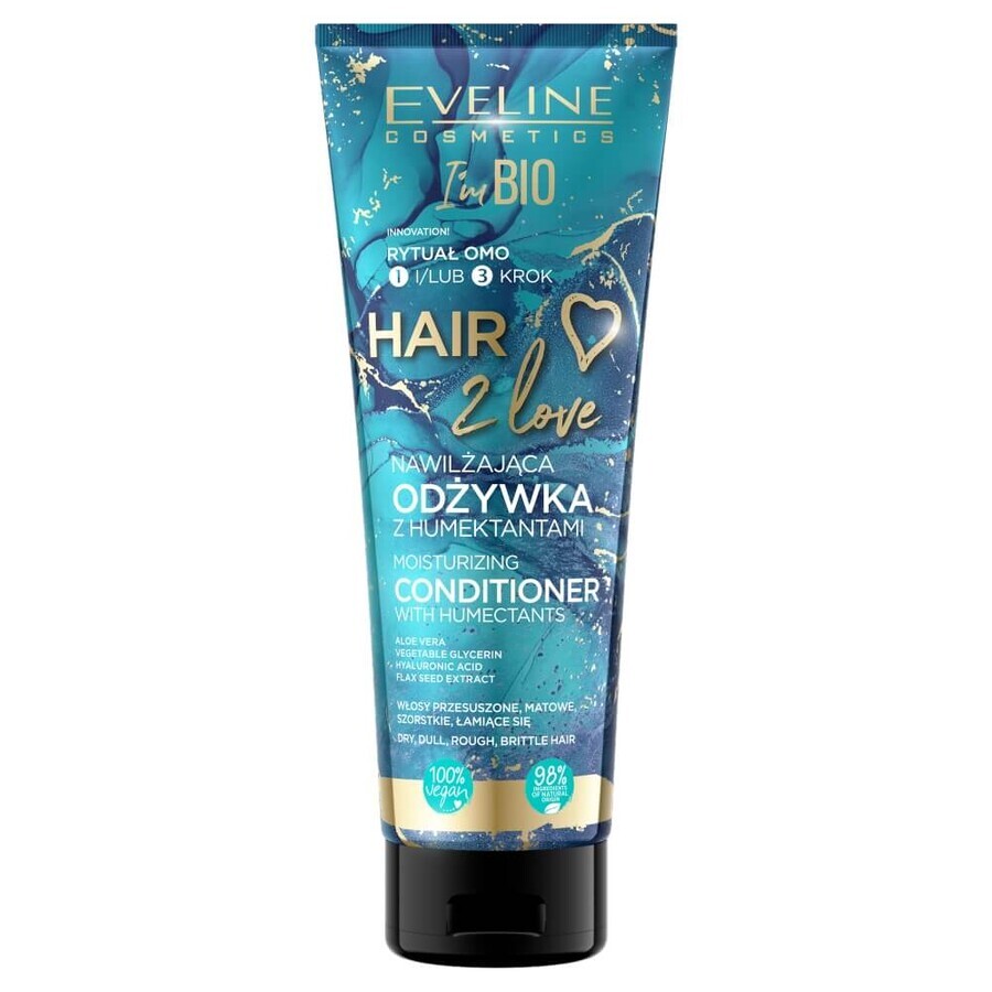 Eveline Cosmetics Hair 2 Love Balsam hidratant cu umectanți, 250 ml