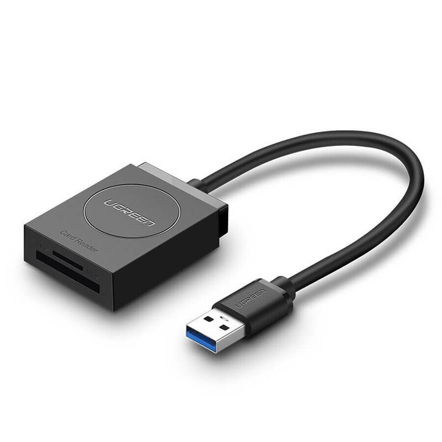 Cititor de carduri Ugreen SD / micro SD pentru USB 3.0 negru (CR127 20250)