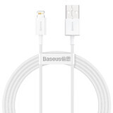 Baseus Superior USB - Lightning 2.4A 1.5 m cable White (CALYS-B02)