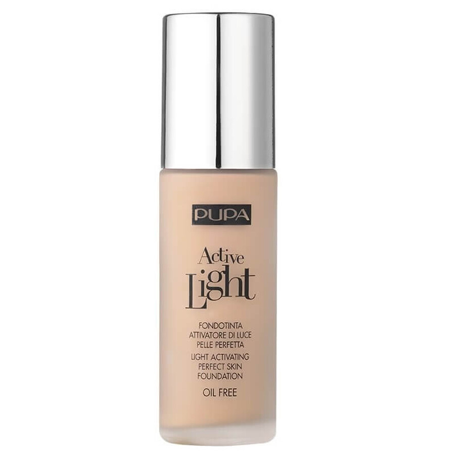 Pupa Milano Active Light Perfect Skin Foundation SPF10 Ölfreie Gesichtsgrundierung 040 Sand, 30 ml