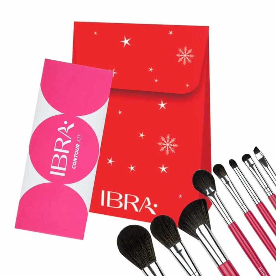 Ibra Candy Cane Make-up Pinsel Set + Gesicht Konturierung Palette