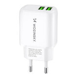 Wozinsky CUWCW Chargeur secteur 2,4A 2 x USB-A - blanc