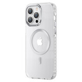 Kingxbar PQY Ice Crystal Series magnetic iPhone 14 MagSafe silver case