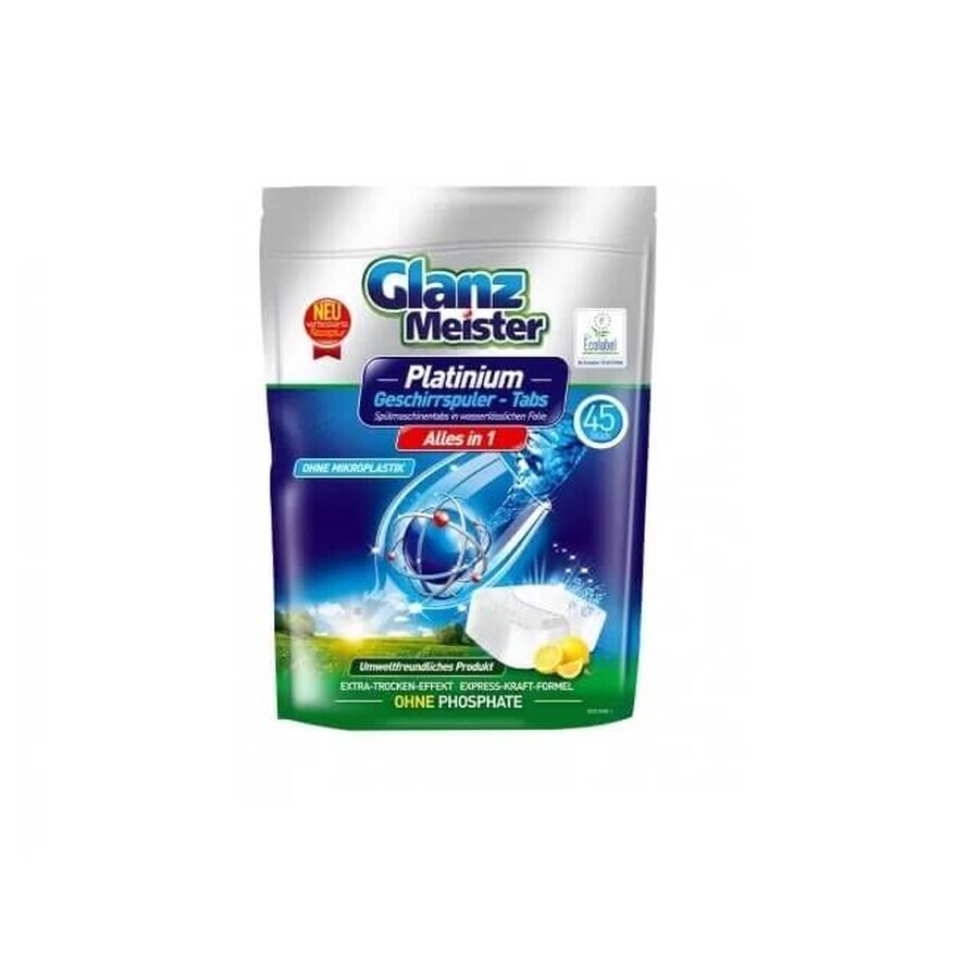 Glanz Meister, Platina Vaatwastabletten, 45 stuks