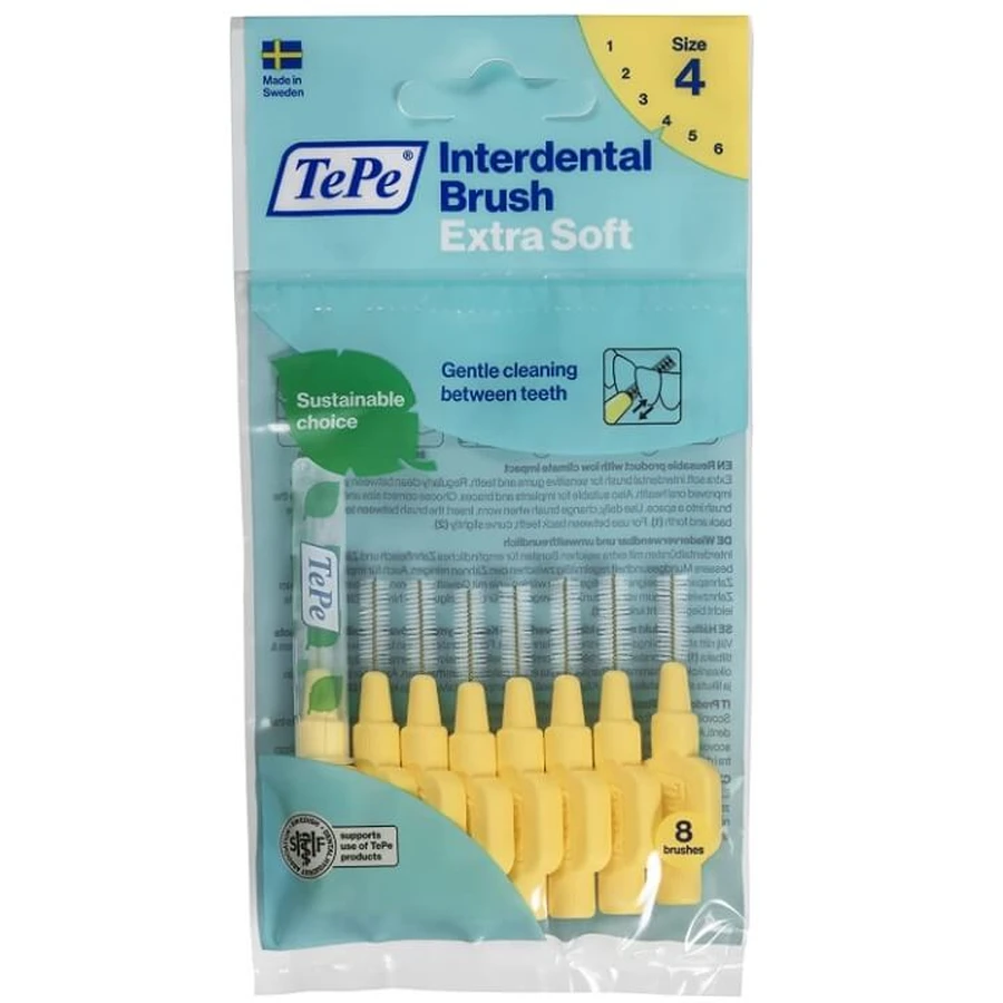 TePe, Extra Soft, Interdentalbürsten, 0,7 mm, 8 Stück