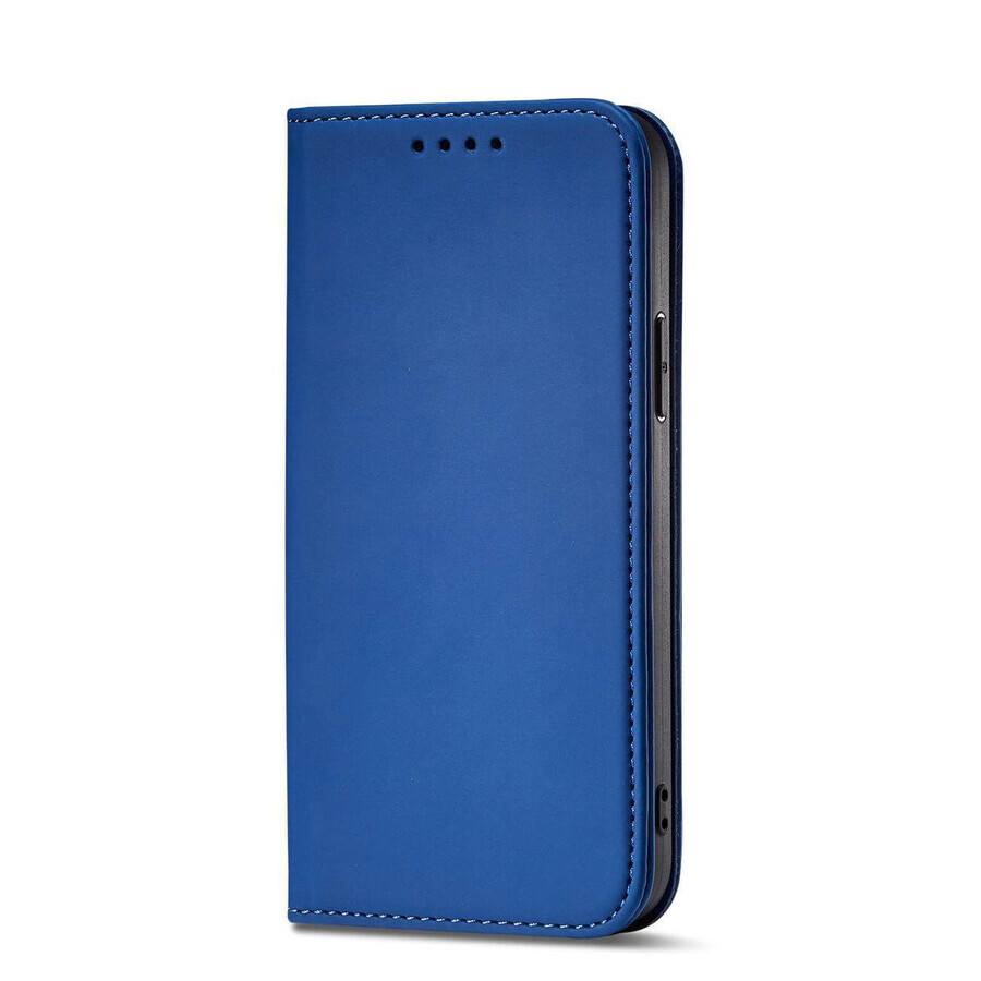 Magnet Card Case iPhone 14 Pro case with flip cover wallet stand blue