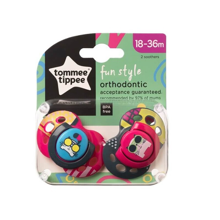 Tommee Tippee succhietto Fun Style 18-36m Bambina, 2 pezzi