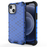 Funda blindada de nido de abeja con marco de gel iPhone 13 mini azul