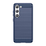 Funda de carbono Samsung Galaxy S23+ funda de silicona flexible de carbono azul