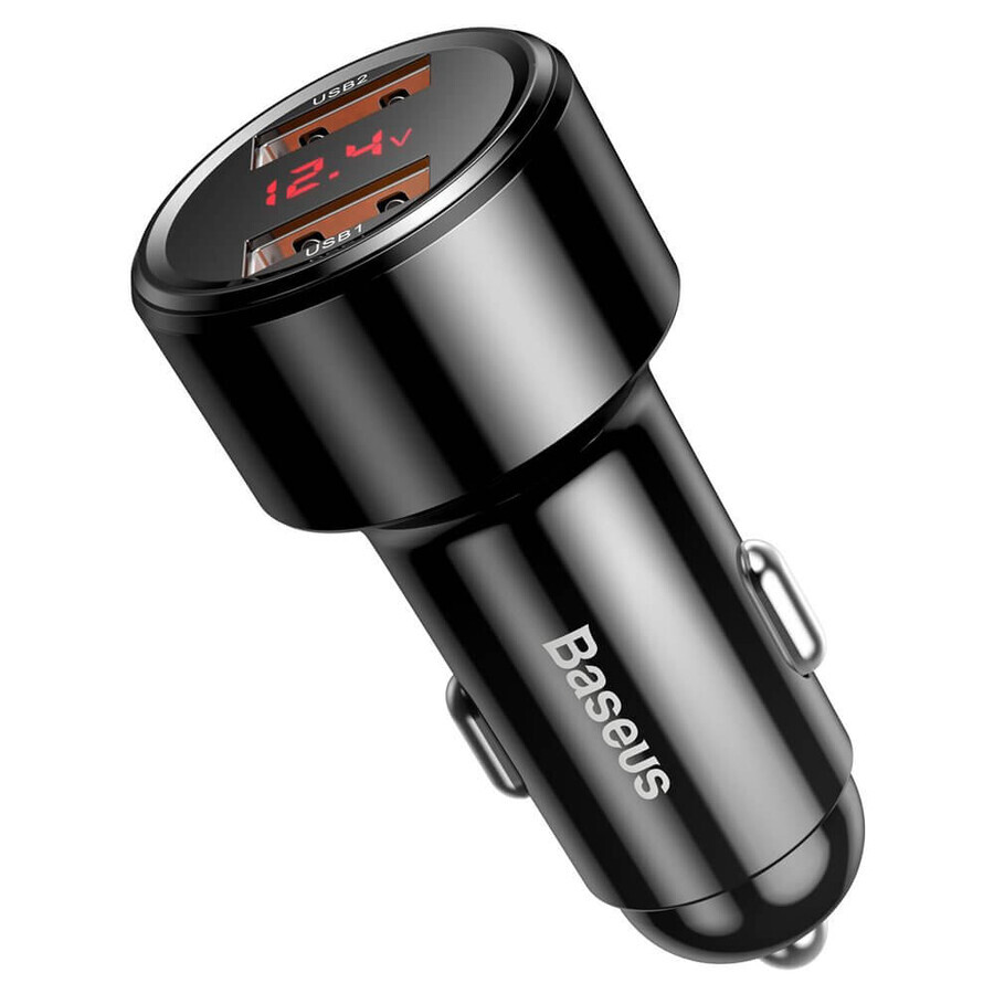 Baseus Magic Series Dual QC - Quick Charge 3.0 2x USB 45W 6A autolader zwart (CCMLC20A-01)