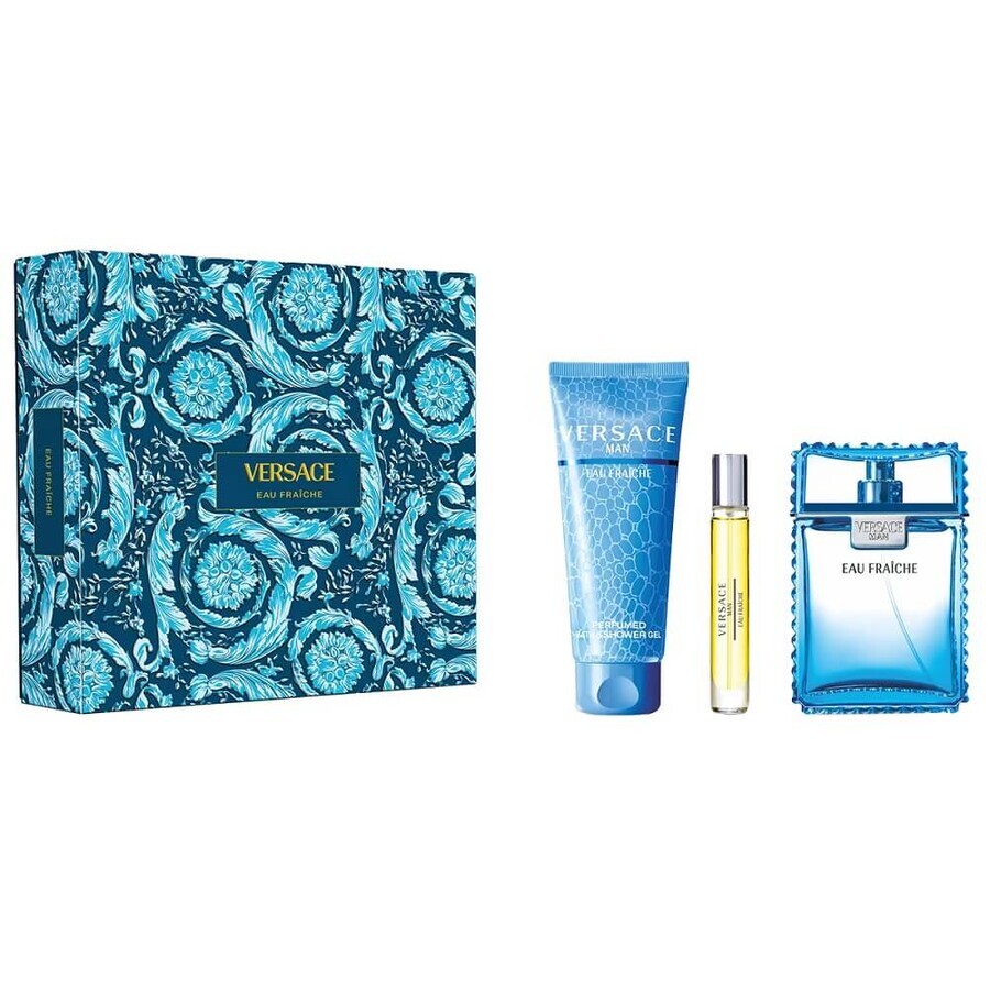 Acquista Versace Uomo Eau Fraiche Eau de Toilette, 100 ml + Eau de Toilette, 10 ml + Gel doccia, 150 ml Versace Uomo Eau Fraiche Eau de Toilette, 100 ml + Eau de Toilette, 10 ml + Gel doccia, 150 ml