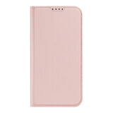 Funda para iPhone 15 Plus flip cover y cartera Dux Ducis Skin Pro - rosa