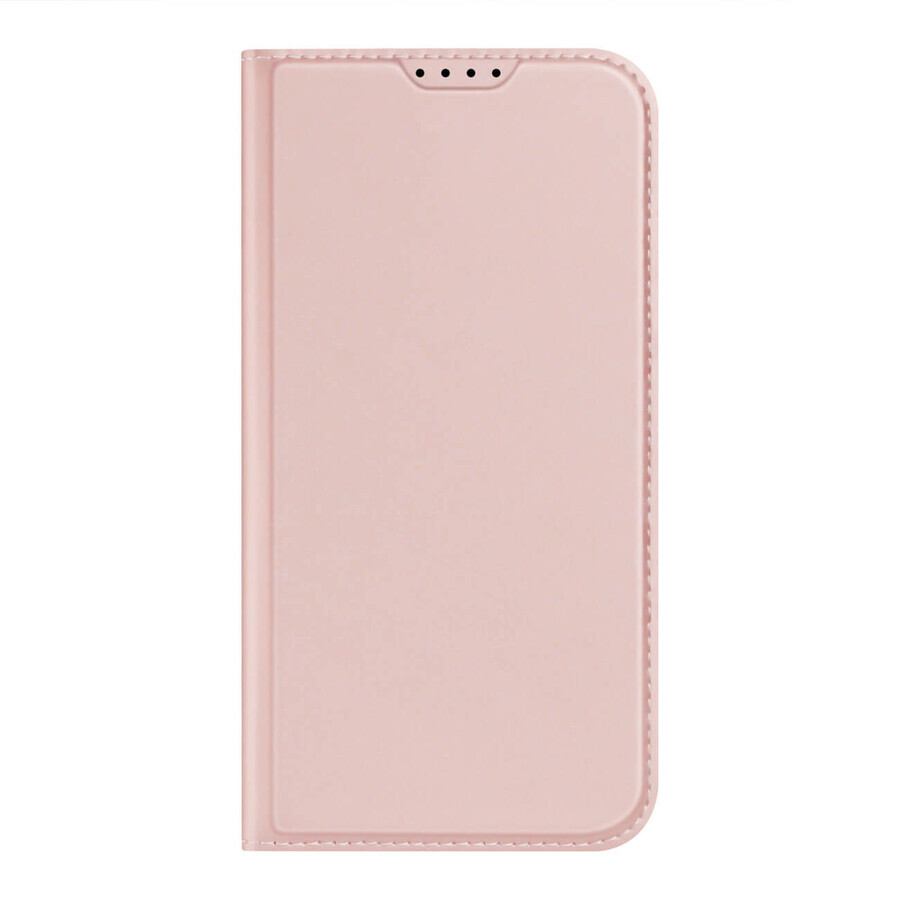 Husă pentru iPhone 15 Plus flip cover și portofel Dux Ducis Skin Pro - roz