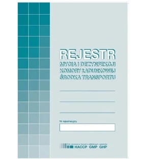 Registrul de curățare și dezinfecție H91-3 A5, 16 foi
