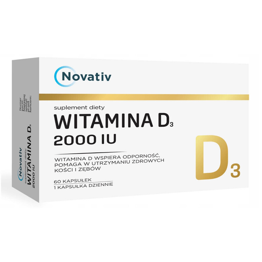 Novativ Vitamin D3 2000 IU, 60 Kapseln