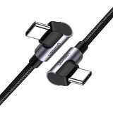 Ugreen US323 cavo angolato USB-C - USB-C PD QC SCP 3A 480Mbps 1m - grigio
