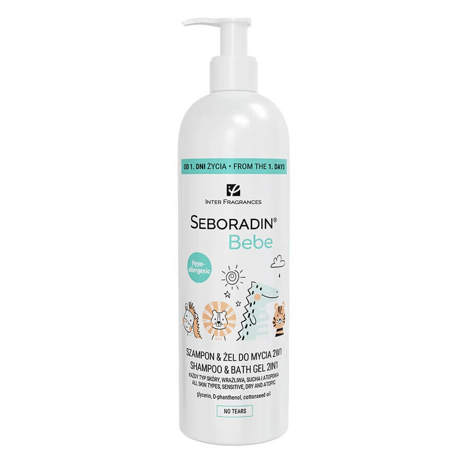 Seboradin Bebe Șampon amp; gel de spălare 2în1 pentru copii, 500 ml