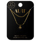 Auri Double ball and plain ball necklace