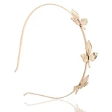 Ecarla Decoratieve Haarband 3 blaadjes Goud