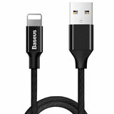 Baseus Yiven câble USB / Lightning tressé en tissu 1.2M noir (CALYW-01)