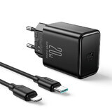 Joyroom JR-TCF06 Chargeur USB C 20W PD avec câble USB C - Lightning - noir