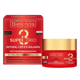 Bielenda Super Trio Crema ultra reparadora antiarrugas 60+, 50 ml