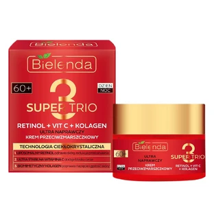 Bielenda Super Trio Crema ultra reparadora antiarrugas 60+, 50 ml